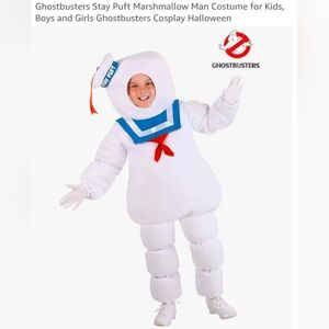 Vintage/Ghostbusters Stay Puft Marshmallow Man Kids Costume - White